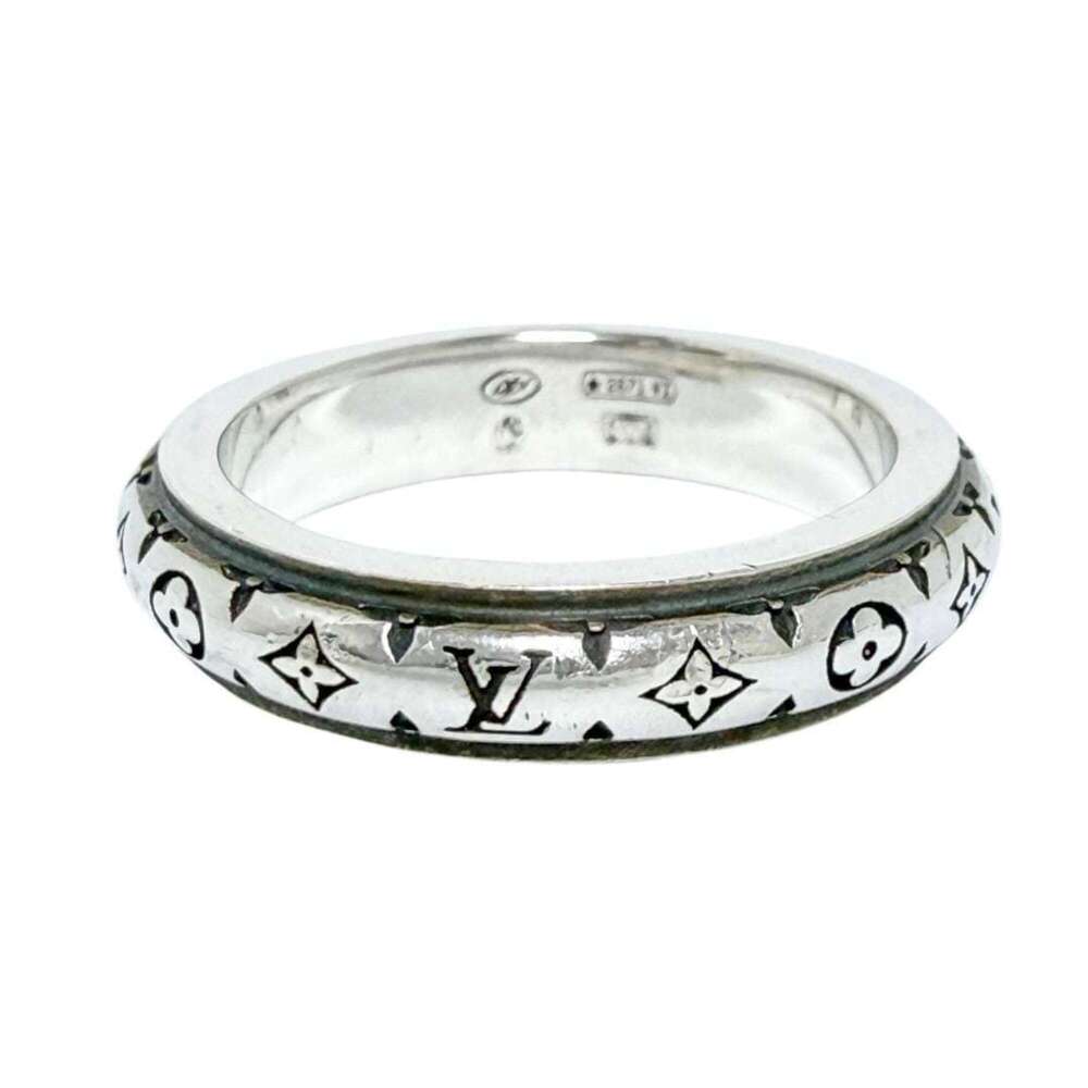 Louis Vuitton Men's Ring, LV Bamboo, Size 17 (S), Silver 925